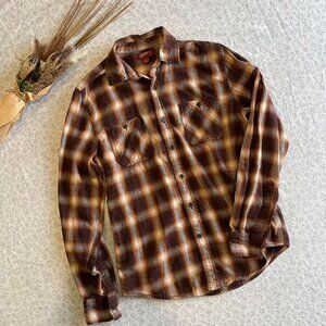 Arizona Jean Co. Unisex 100% Cotton Plaid Flannel Size Small